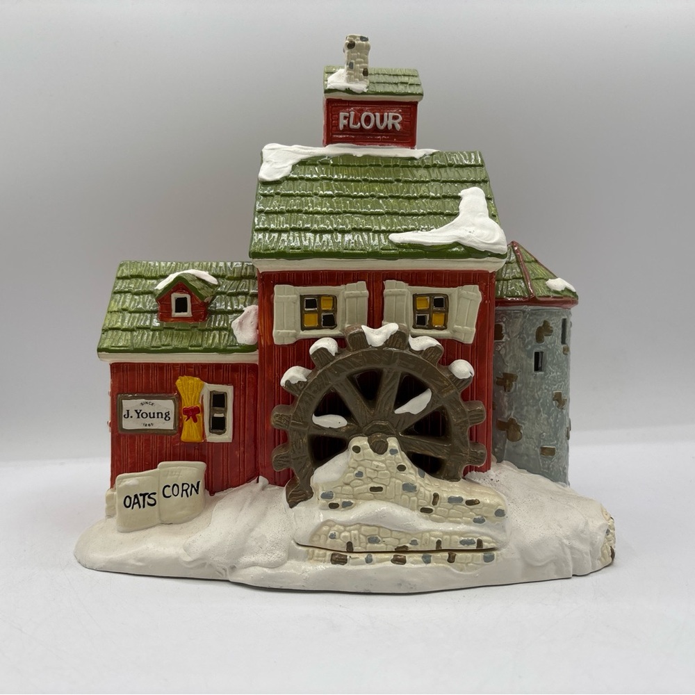 Department 56 1989 Vintage Original Snow Village J Young’s Granary 51497 Retired